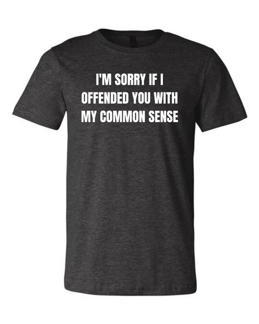 i'm sorry if i offended you with my common sense shirt