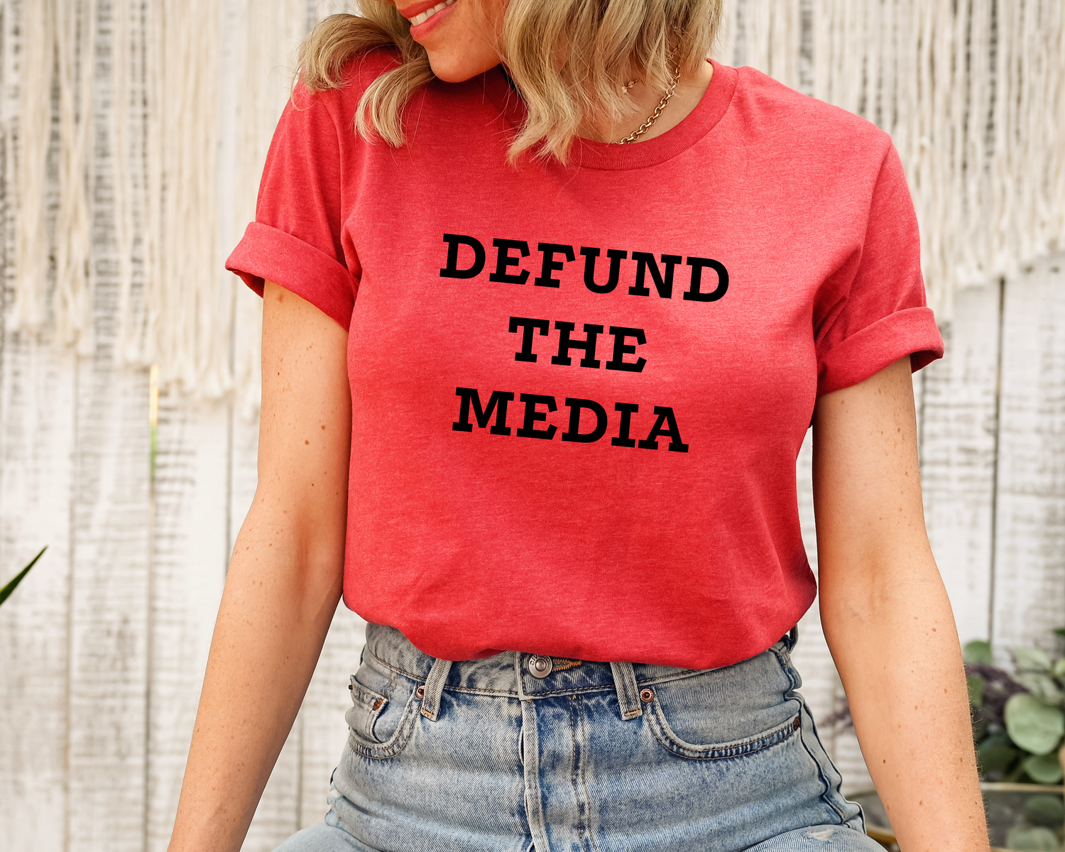 defund the media graphic tee