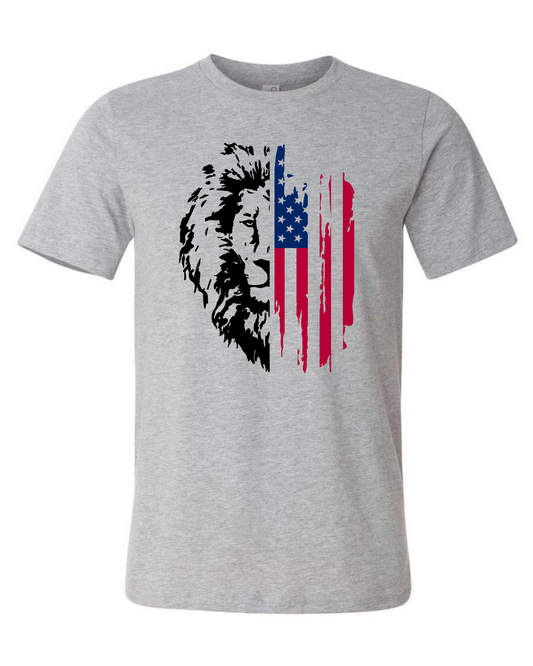 lion american flag